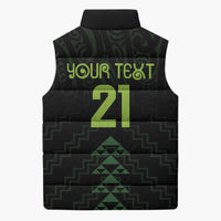 Custom New Zealand Maori Koru Koiri Motif Sleeveless Puffer Jacket - Polynesian Pride