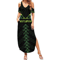 Custom New Zealand Maori Koru Koiri Motif Summer Maxi Dress LT9 Women Green - Polynesian Pride