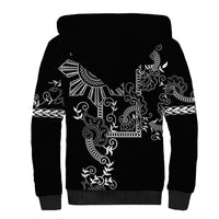 Filipino Sun Tribal Tattoo Sherpa Hoodie Philippines Inspired Barong Simple Black