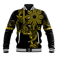 Filipino Sun Tribal Tattoo Baseball Jacket Philippines Inspired Barong Simple Gold