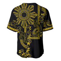 Filipino Sun Tribal Tattoo Baseball Jersey Philippines Inspired Barong Simple Gold