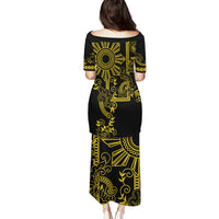 Filipino Sun Tribal Tattoo Puletasi Philippines Inspired Barong Simple Gold LT9 - Polynesian Pride