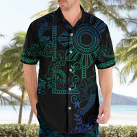 Filipino Sun Tribal Tattoo Hawaiian Shirt Philippines Inspired Barong Blue Art LT9 - Polynesian Pride