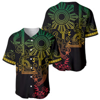 Filipino Sun Tribal Tattoo Baseball Jersey Philippines Inspired Barong Reggae Art