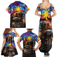 Philippines Lion and Eagle 1898 Family Matching Summer Maxi Dress and Hawaiian Shirt Pilipinas Maligayang Araw ng Kalayaan
