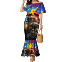 Philippines Lion and Eagle 1898 Mermaid Dress Pilipinas Maligayang Araw ng Kalayaan LT9 Women Black - Polynesian Pride
