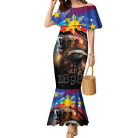 Philippines Lion and Eagle 1898 Mermaid Dress Pilipinas Maligayang Araw ng Kalayaan LT9 Women Black - Polynesian Pride