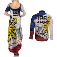 Philippines 126th Independence Day Couples Matching Summer Maxi Dress and Long Sleeve Button Shirt Pilipinas Hunyo 12 Maligayang Araw ng Kalayaan LT9 - Polynesian Pride
