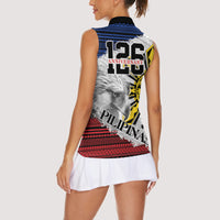 Philippines 126th Independence Day Women Sleeveless Polo Shirt Pilipinas Hunyo 12 Maligayang Araw ng Kalayaan