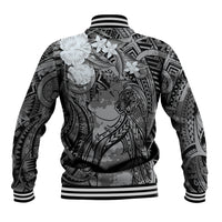 Pacific Beauty Girl Baseball Jacket Black Polyneisan Tribal Vintage Motif LT9 - Polynesian Pride