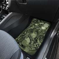 Pacific Beauty Girl Car Mats Green Polyneisan Tribal Vintage Motif LT9 - Polynesian Pride