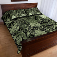 Pacific Beauty Girl Quilt Bed Set Green Polyneisan Tribal Vintage Motif LT9 - Polynesian Pride