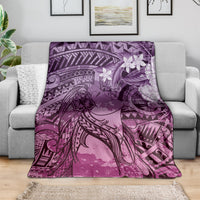 Pacific Beauty Girl Blanket Pink Polyneisan Tribal Vintage Motif LT9 - Polynesian Pride
