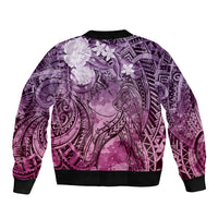 Pacific Beauty Girl Bomber Jacket Pink Polyneisan Tribal Vintage Motif LT9 - Polynesian Pride