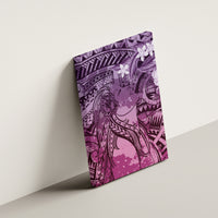 Pacific Beauty Girl Canvas Wall Art Pink Polyneisan Tribal Vintage Motif LT9 - Polynesian Pride