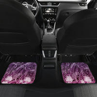 Pacific Beauty Girl Car Mats Pink Polyneisan Tribal Vintage Motif LT9 Set 2pcs - Back Pink - Polynesian Pride