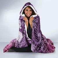 Pacific Beauty Girl Hooded Blanket Pink Polyneisan Tribal Vintage Motif LT9 - Polynesian Pride