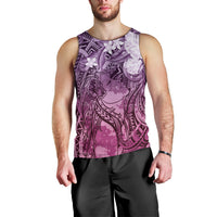Pacific Beauty Girl Men Tank Top Pink Polyneisan Tribal Vintage Motif LT9 - Polynesian Pride