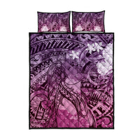 Pacific Beauty Girl Quilt Bed Set Pink Polyneisan Tribal Vintage Motif LT9 - Polynesian Pride