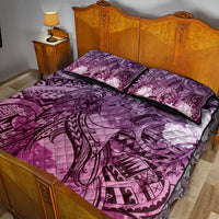 Pacific Beauty Girl Quilt Bed Set Pink Polyneisan Tribal Vintage Motif LT9 - Polynesian Pride