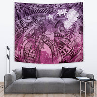Pacific Beauty Girl Tapestry Pink Polyneisan Tribal Vintage Motif LT9 Pink - Polynesian Pride