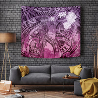 Pacific Beauty Girl Tapestry Pink Polyneisan Tribal Vintage Motif LT9 - Polynesian Pride