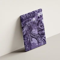 Pacific Beauty Girl Canvas Wall Art Violet Polyneisan Tribal Vintage Motif LT9 - Polynesian Pride