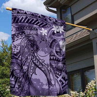 Pacific Beauty Girl Garden Flag Violet Polyneisan Tribal Vintage Motif LT9 - Polynesian Pride