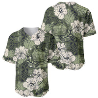 Tongan Kupesi Ngatu Hibiscus Vintage Motif Baseball Jersey
