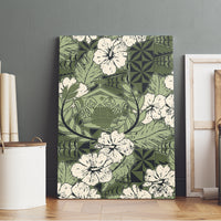 Tongan Kupesi Ngatu Hibiscus Vintage Motif Canvas Wall Art LT9 - Polynesian Pride