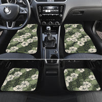 Tongan Kupesi Ngatu Hibiscus Vintage Motif Car Mats LT9 Set 4pcs Green - Polynesian Pride