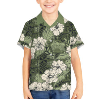 Tongan Kupesi Ngatu Hibiscus Vintage Motif Hawaiian Shirt LT9 - Polynesian Pride