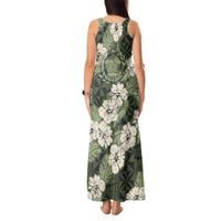 Tongan Kupesi Ngatu Hibiscus Vintage Motif Tank Maxi Dress LT9 - Polynesian Pride