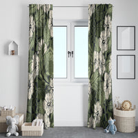Tongan Kupesi Ngatu Hibiscus Vintage Motif Window Curtain LT9 - Polynesian Pride
