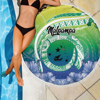 Malpampa Vanuatu Beach Blanket Hibiscus Sand Drawing with Pacific Pattern LT9 - Polynesian Pride