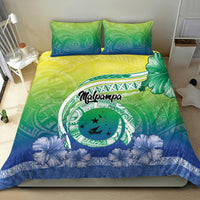 Malpampa Vanuatu Bedding Set Hibiscus Sand Drawing with Pacific Pattern LT9 - Polynesian Pride
