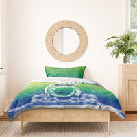 Malpampa Vanuatu Bedding Set Hibiscus Sand Drawing with Pacific Pattern LT9 - Polynesian Pride