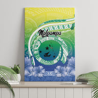 Malpampa Vanuatu Canvas Wall Art Hibiscus Sand Drawing with Pacific Pattern LT9 - Polynesian Pride