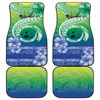 Malpampa Vanuatu Car Mats Hibiscus Sand Drawing with Pacific Pattern LT9 - Polynesian Pride