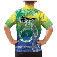 Malpampa Vanuatu Family Matching Mermaid Dress and Hawaiian Shirt Hibiscus Sand Drawing with Pacific Pattern