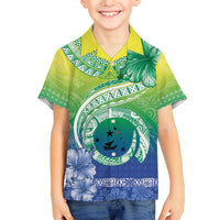 Malpampa Vanuatu Family Matching Tank Maxi Dress and Hawaiian Shirt Hibiscus Sand Drawing with Pacific Pattern