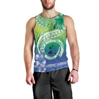 Malpampa Vanuatu Men Tank Top Hibiscus Sand Drawing with Pacific Pattern LT9 - Polynesian Pride
