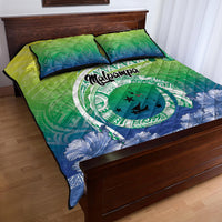 Malpampa Vanuatu Quilt Bed Set Hibiscus Sand Drawing with Pacific Pattern LT9 - Polynesian Pride
