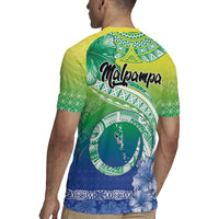 Malpampa Vanuatu Rugby Jersey Hibiscus Sand Drawing with Pacific Pattern