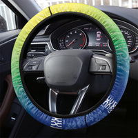 Malpampa Vanuatu Steering Wheel Cover Hibiscus Sand Drawing with Pacific Pattern LT9 - Polynesian Pride