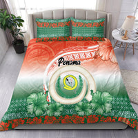Penama Vanuatu Bedding Set Hibiscus Sand Drawing with Pacific Pattern LT9 - Polynesian Pride