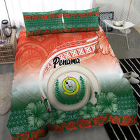 Penama Vanuatu Bedding Set Hibiscus Sand Drawing with Pacific Pattern LT9 - Polynesian Pride