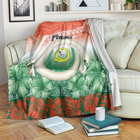 Penama Vanuatu Blanket Hibiscus Sand Drawing with Pacific Pattern LT9 Red Art - Polynesian Pride