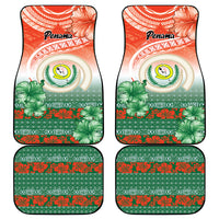 Penama Vanuatu Car Mats Hibiscus Sand Drawing with Pacific Pattern LT9 - Polynesian Pride