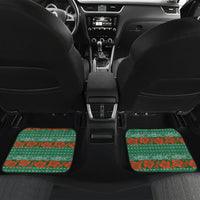 Penama Vanuatu Car Mats Hibiscus Sand Drawing with Pacific Pattern LT9 Set 2pcs - Back Red Art - Polynesian Pride
